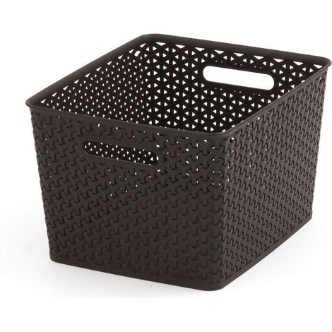 CURVER Cesta en plastico caja de almacenamiento 196897 colór: marrón oscuro