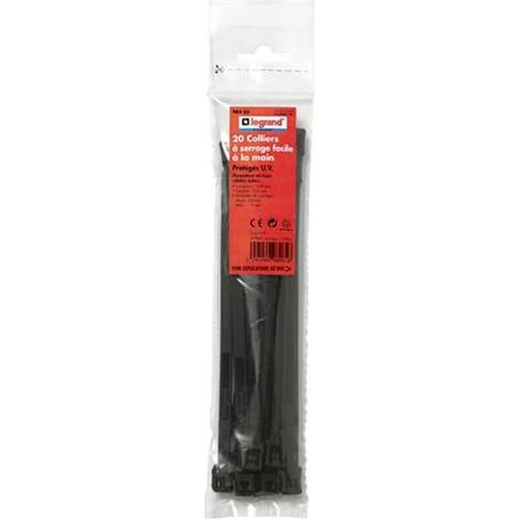 Legrand colliers de serrage plastique noir 7,6x128 mm - Legrand colliers de serrage plastique noir 7,6x128 mm (1/3)
