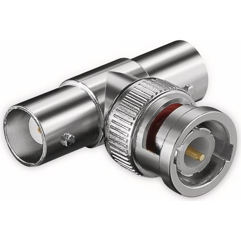 S-IMPULS Adaptateur BNC, connecteur BNC mâle vers 2x prises BNC femelles / pièce en T BNC