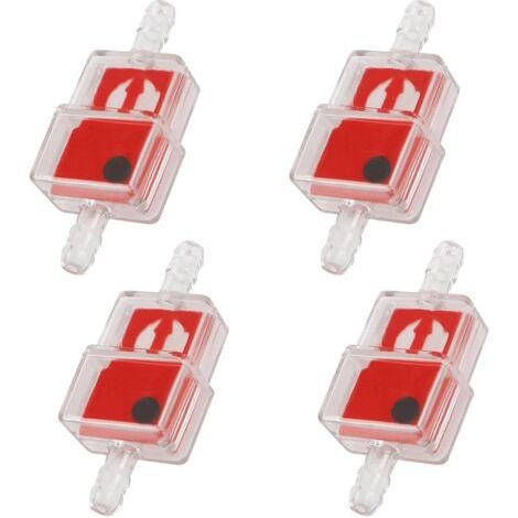 Nazalus-Vente 4x 6 MM filtre à carburant de Carré en Ligne Moto Cyclomoteur Scooter 1/4 Pouce Filtre à Carburant en Ligne Moto Filtre à Carburant Tondeuse à Gazon Rouge (1/5)