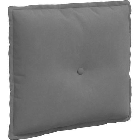 Back Pillow Dark Grey 50 x 45 cm Microfibre Fabric vidaXL