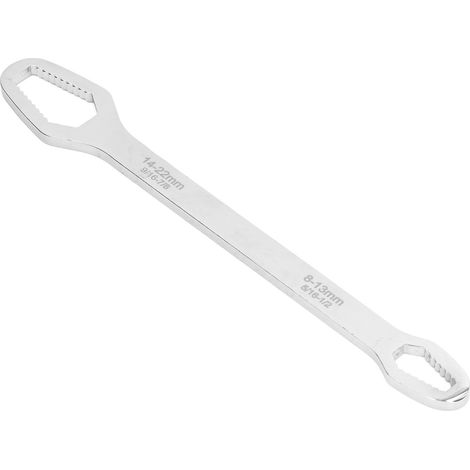 Clé à double extrémité multifonction 8mm-22mm, clé mixte auto-serrante pour réparation automobile, argent (1/5)