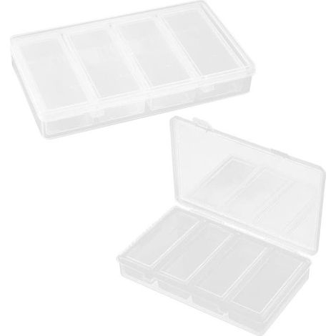 Boîtes de rangement 2 pièces 13 compartiments – Boîtes transparentes pour petits objets bijoux accessoires d’ongles et Diamond Painting (1/5)