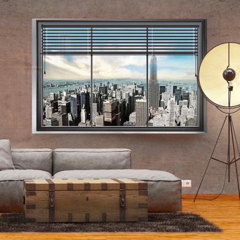 Papier peint fenêtre de New York - 400 x 280 cm