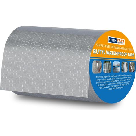 Butyl Tape Waterproof High Temperature Aluminium Repair for Facades, Roof, Flat 200mm x 5m (1/5)