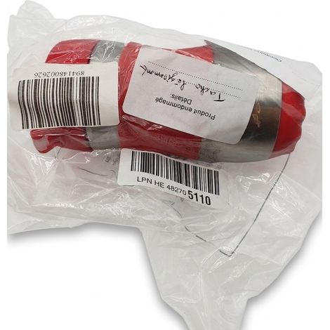 THE SAFESPORTER - Gourde de sport - Acier inoxydable et silicone rouge - Bouchon sport avec capuchon - 155 g - EAN 894148002626 - Manchon ergonomique texturé - Trace et tache de graisse signalées - Vo (1/5)