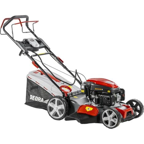 Tondeuse à Essence avec Moteur 4,0 KW 196 cm3 V200 51 cm Démarrage électrique Réglage de la Hauteur de Coupe Centrale (25-75 mm) Poignée Pliable (1/5)
