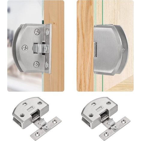 Charnières, lot de 2, charnières de porte, goupilles de porte, charnières pour meubles de cuisine, charnière à fermeture amortie, loquet, petites charnières (1/5)