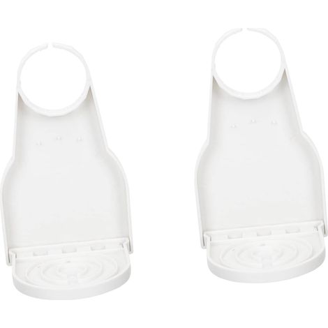 Juego de 2 soportes plegables para vasos de lavandería – antigoteo, plástico blanco ligero, soporte para escurrir la ropa/esponjas