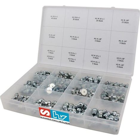 Assortiment de graisseurs Samoa-Hallbauer 170 pièces - 41498