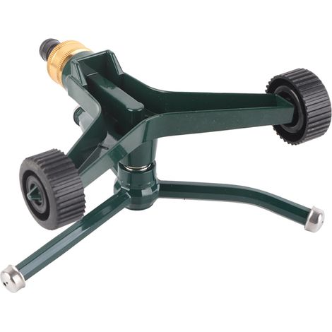 Arroseur à trois bras en métal avec raccord G3/4, antirouille, rotatif à 360°, pour l'irrigation de pelouse. (1/5)