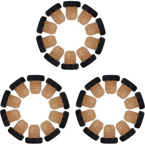 30 bouchons liège - 19 mm, réutilisables - pour vin et bière (1/5)