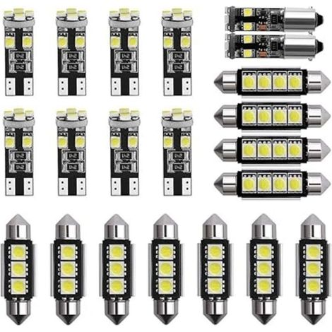 Ampoule LED 6000-8000K 12V blanche mini ampoule intérieure pour éclairage de plaque d'immatriculation de voiture