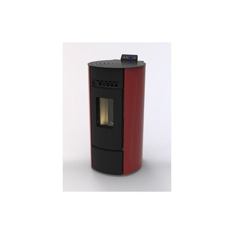 C STUFA PELLET ROUND ARGE 9 BORDEAUX V6