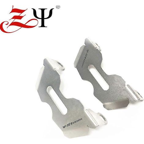 Accessoires moto compatibles DL1050A et DL1050XT (2020-2021) : Protection d'étrier de frein avant (argent) (1/5)
