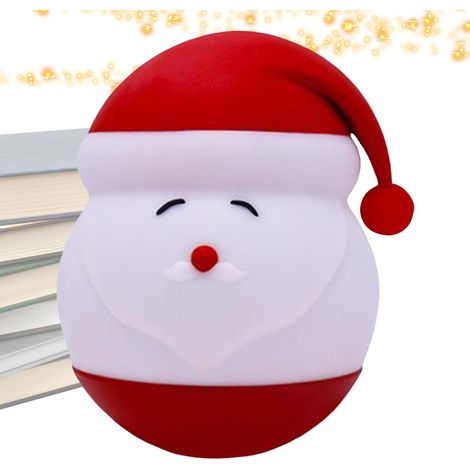 Veilleuse du Père Noël, Lumière du Père Noël Petite veilleuse de pépinière,Lumière de décoration de noël pour les vacances du nouvel an (1/5)