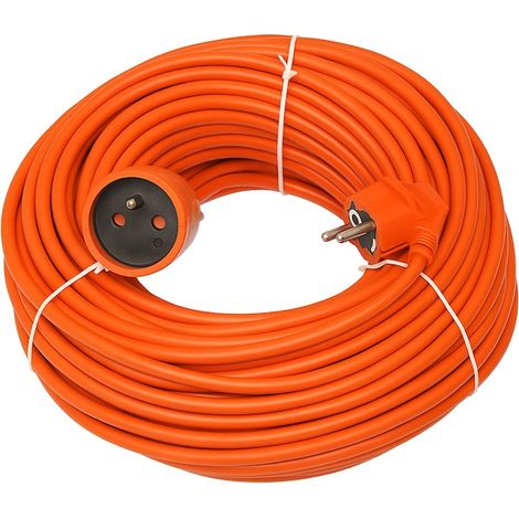 Rallonge électrique, 20 m, orange, pour extérieur – Durable et fiable (1/5)