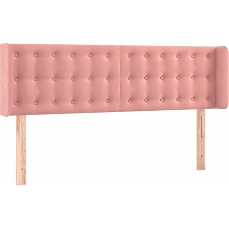 Maison Exclusive - Cabecero de terciopelo rosa 147x16x78/88 cm (1/5)