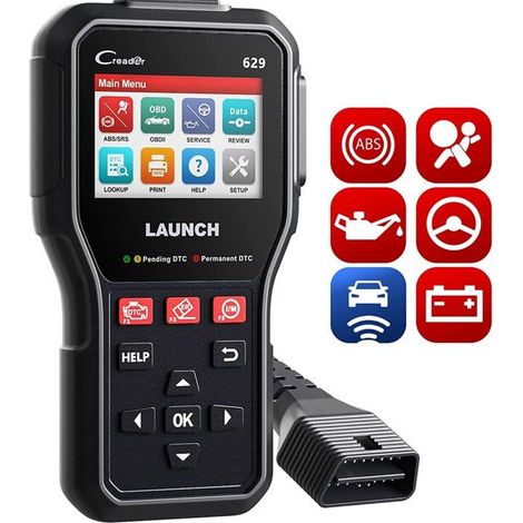 Valise diagnostic OBD2 - LAUNCH - CR629 - ABS/SRS & Moteur - Reset Oil/SAS/BMS - Multimarque (Français) (1/5)