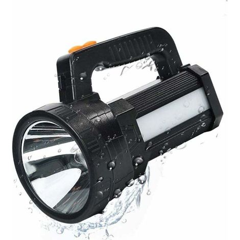 Lampe Torche LED Rechargeable étanche IPX4, LED 3 En 1 Puissante 9600mAH / 11000 Lumens, Lampe Camping Portable, Lampe de Poche Rechargeable pour Randonnée Camping - Ceinture et Chargeur Fournis (A)-F (1/4)