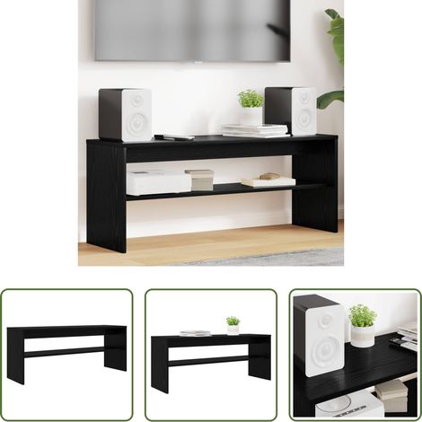 vidaXL Meuble tv bas - Meuble TV Chêne noir 100 x 30 x 40 cm Bois d'ingénierie (1/5)