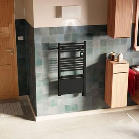 Sèche-serviettes électrique soufflant 750+1000W Ezybain boost Noir - INTUIS M172426