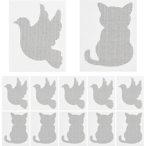20 Pièces Kit Réparation Moustiquaire Autocollant, Transparent, Deux Formes (Chat, Colombe) Pour Réparer Moustiquaires Et Moustiquaires (1/5)