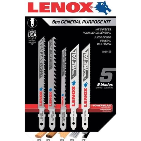 LENOX Kit de 5 lames de scie sauteuse - 1994456 (1/2)