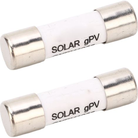 Lot de 2 fusibles PV solaires 20A céramique haute résistance protection contre court-circuit DC 1000V 10x38mm pour installation photovoltaïque (1/5)