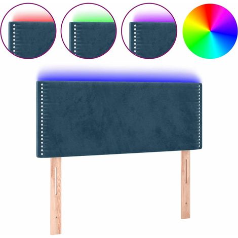 Maison Exclusive - Tête de lit à LED Bleu foncé 100x5x78/88 cm Velours (1/5)