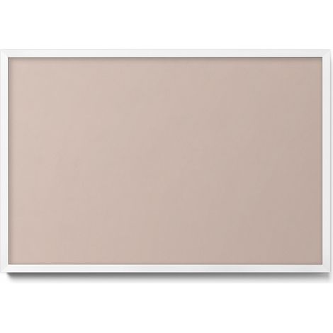Tableau Magnétique en Métal Tableau pour Magnet - Motif Couleur beige rose poudré - Minimaliste - Cadre Blanc - 60x40 cm - Plaque Magnétique