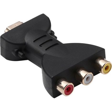 Convertitore audio-HDMI a video RCA, adattatore da HDMI ad AV, rosso, bianco, giallo, sincronizzazione audio e video, 1080P (1/4)