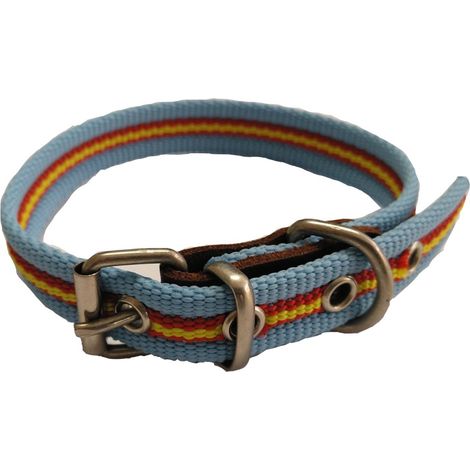 HUNDEHALSBAND FLAGGE VON SPANIEN HELLBLAUE BAUMWOLLE 40 CM  EXCLUSIVES ANGEBOT