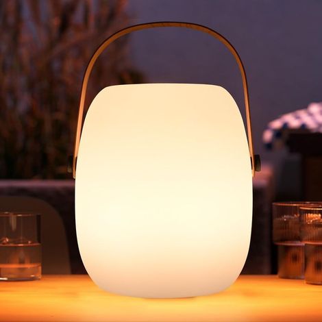 Lampe de Table Sans Fil Rechargeable Lampe Portable LED RVB, Lampe a Poser pour Exterieur et Interieur avec Mode Scintillement de Bougie, Étanche IP54 (1/5)