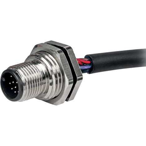 Connecteur pré-câblé RS PRO 12 conducteurs , M12 Mâle, 100mm ( Prix pour 1 )
