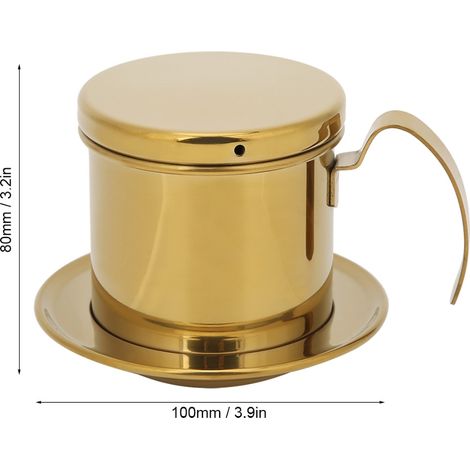 Filtre à café en acier inoxydable, style vietnamien, pour (1/4)