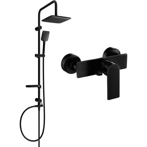 Ensemble de douche extérieur Mexen Sven avec pommeau de douche et robinet Alfa, noir - 745740262-70 (1/3)