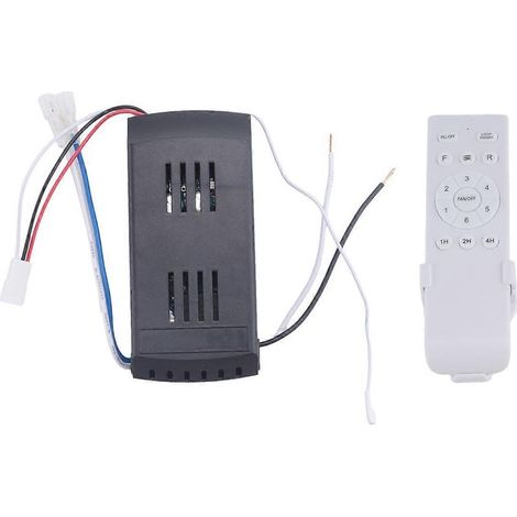 Universal Ceiling Fan Remote Control Kit Replacement, 6-Speed & Timing, Remote Replacement for DC Ce Black & White (1/4)