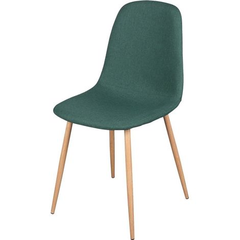 Chaise scandinave tissu Oslo vert (1/3)