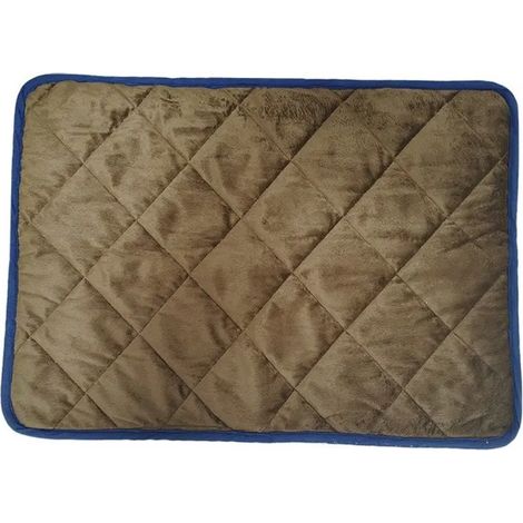 Tapis de lit chauffant- 60x90cm - Lavable - Thermique - Marron (1/4)