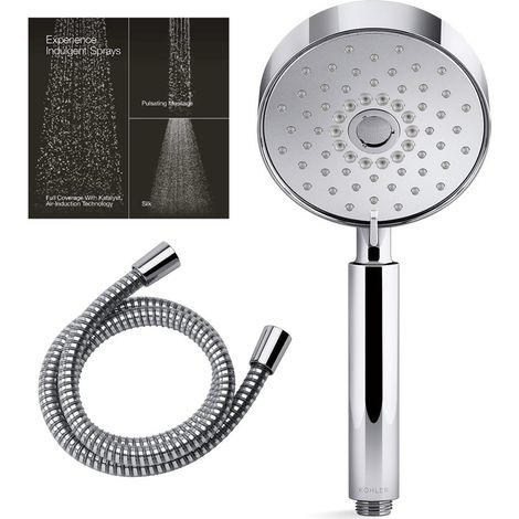Mira Response 1.25m Shower Hose PVC Chrome + 127mm Purist Shower Head Easy Clean (1/5)