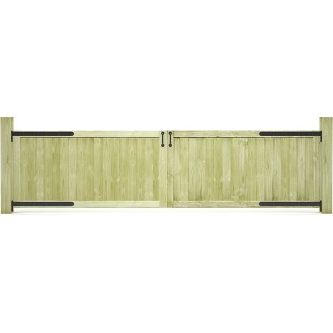Gartentore 2 Stk. Kiefernholz Imprägniert 300x75 cm