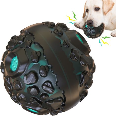 Pallina da masticare con fischietto per cani, ideale per la pulizia dei denti e resistente anche per cani di grossa taglia, utilizzabile sia in casa che all'aperto.