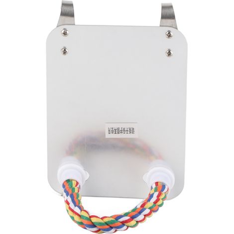 Jouet Perchoir Corde Coton Miroir Acier Inoxydable Pour Perruche Et Perroquet Moyen Grand - Set Complet (1/5)
