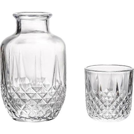 Bedside eau carafe et verre lot, verres pichet tasse, bedside night carafe pitchers et eau verre gobelet lot (1/5)