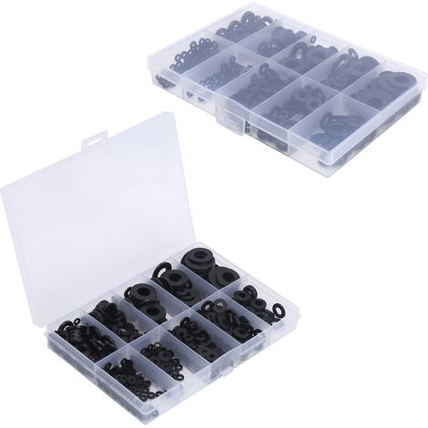 500 Stück Nylon-Unterlegscheiben, schwarze Dichtungen, Industriebedarf M2 M2,5 M3 M4 M5 M6 M8 M10 (1/5)