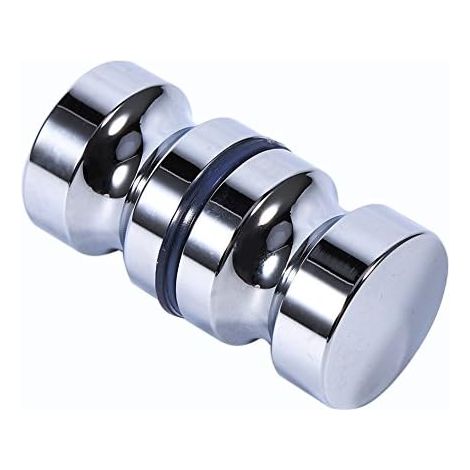Poignée de porte de salle de bain ronde, en alliage d'aluminium, pour douche, poignée de porte en verre simple face, poignée de cabine de douche (1/5)