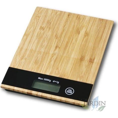 Küchenwaage aus Holz 5 Kg, Teilung 1 gr.  15,4 x 20,4 cm