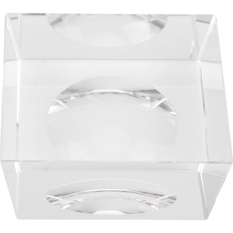 Boule lumineuse en cristal transparent ornée de motifs gravés, boule Feng Shui K9 (1/5)