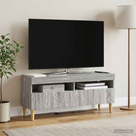 vidaXL LED TV Cabinet Grey Sonoma Engineered Wood (1/5)